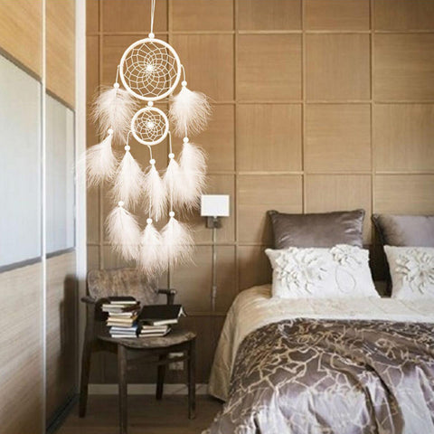 Atrapasueños Blanco Decorativo – 11 cm