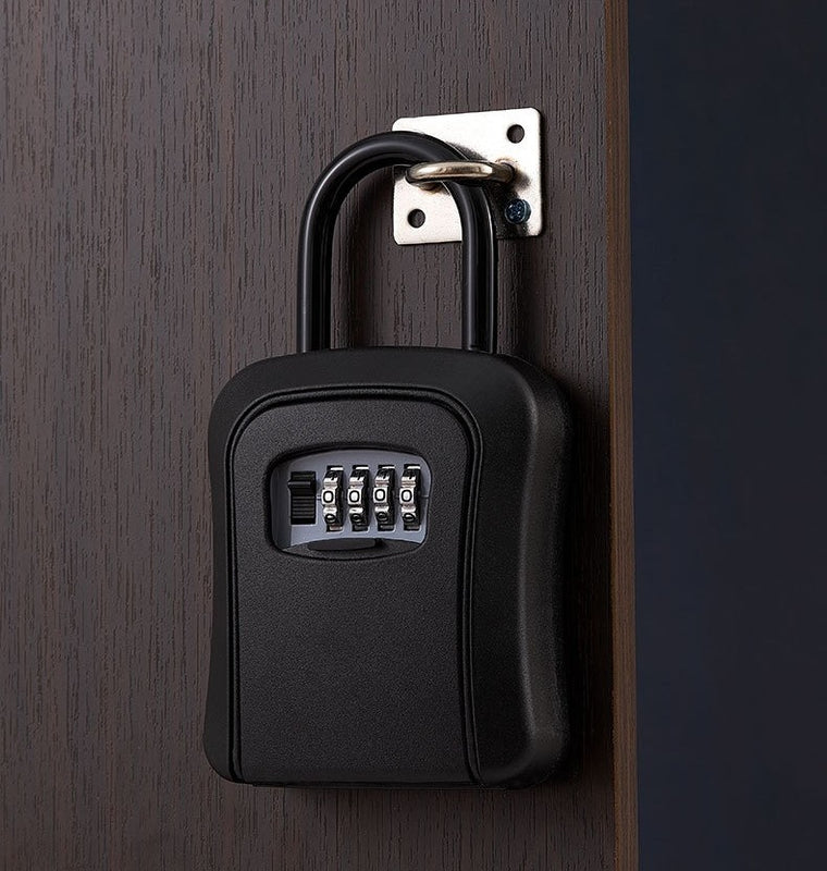 Caja de seguridad para llaves con combinación y cable de acero