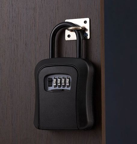 Caja de seguridad para llaves con combinación y cable de acero