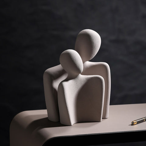 Escultura Minimalista Moderna de Resina – Decoración Elegante
