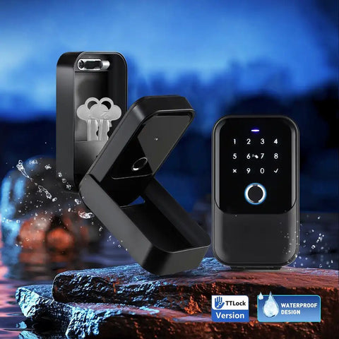 Cerradura Inteligente K5F con Huella Digital, Contraseña, Tarjeta y App – Resistente al Agua